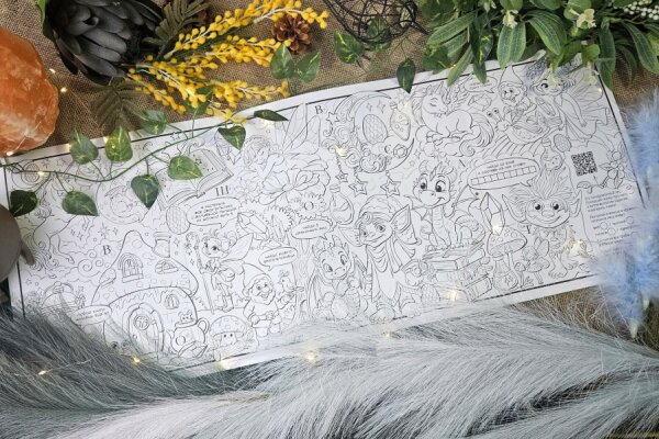 Мегараскраска Зачарованный лес